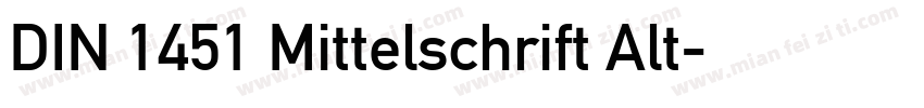 DIN 1451 Mittelschrift Alt字体转换